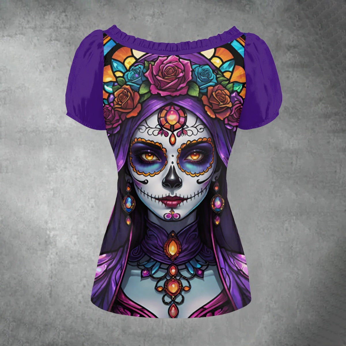 Luminous Nightfall - Puff Sleeve Shirt