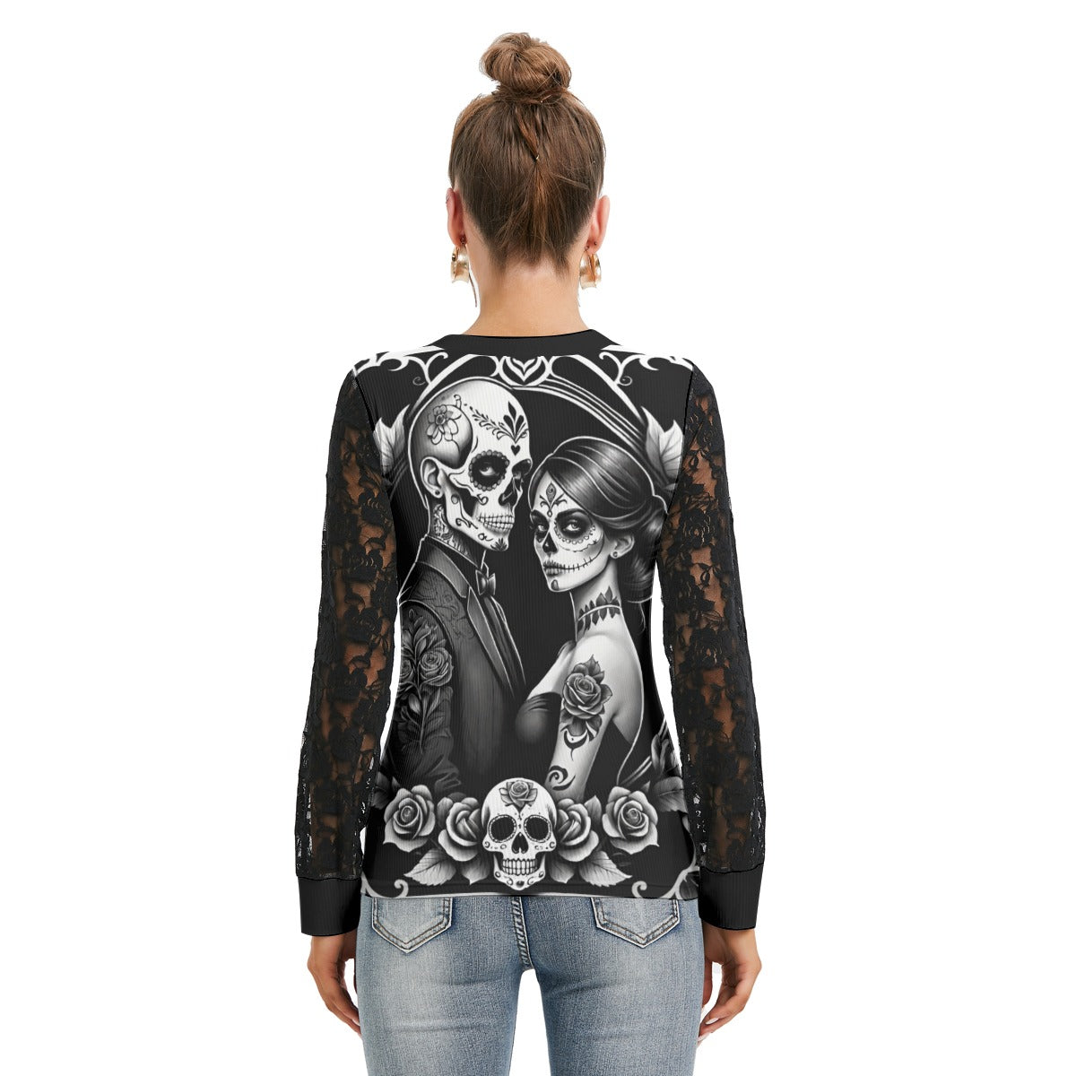 Ghostly Glamor- Shirt with Black Lace