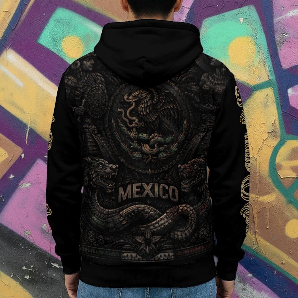 Mi Lindo México Heavy Fleece Zip Up Hoodie - Mexican Pride