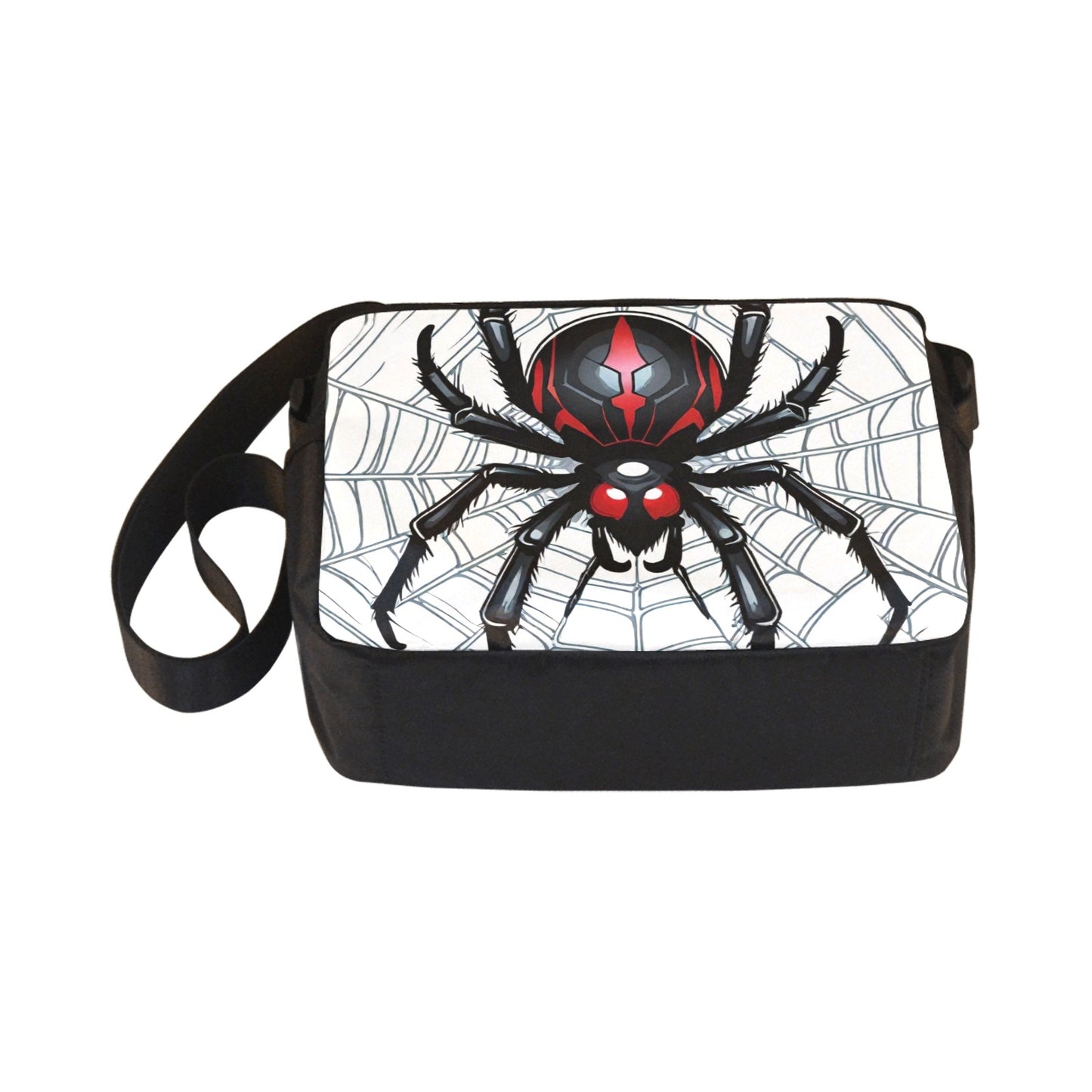 Widow Maker Cross-body Nylon Bag - Gothic Black Widow Spider