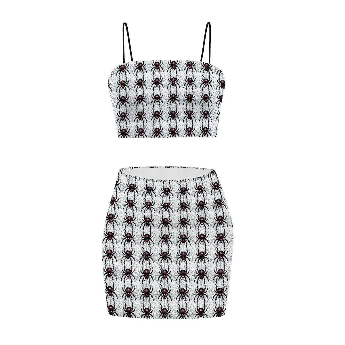 Widow Maker Women's Crop Tank Top & Mini Skirts Sets