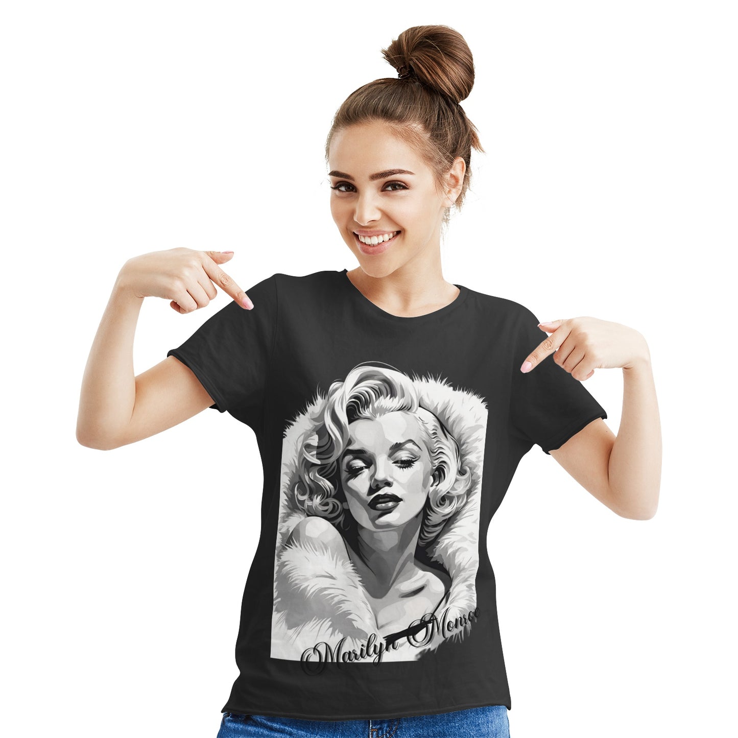 Marilyn Monroe Cotton T-shirt Black