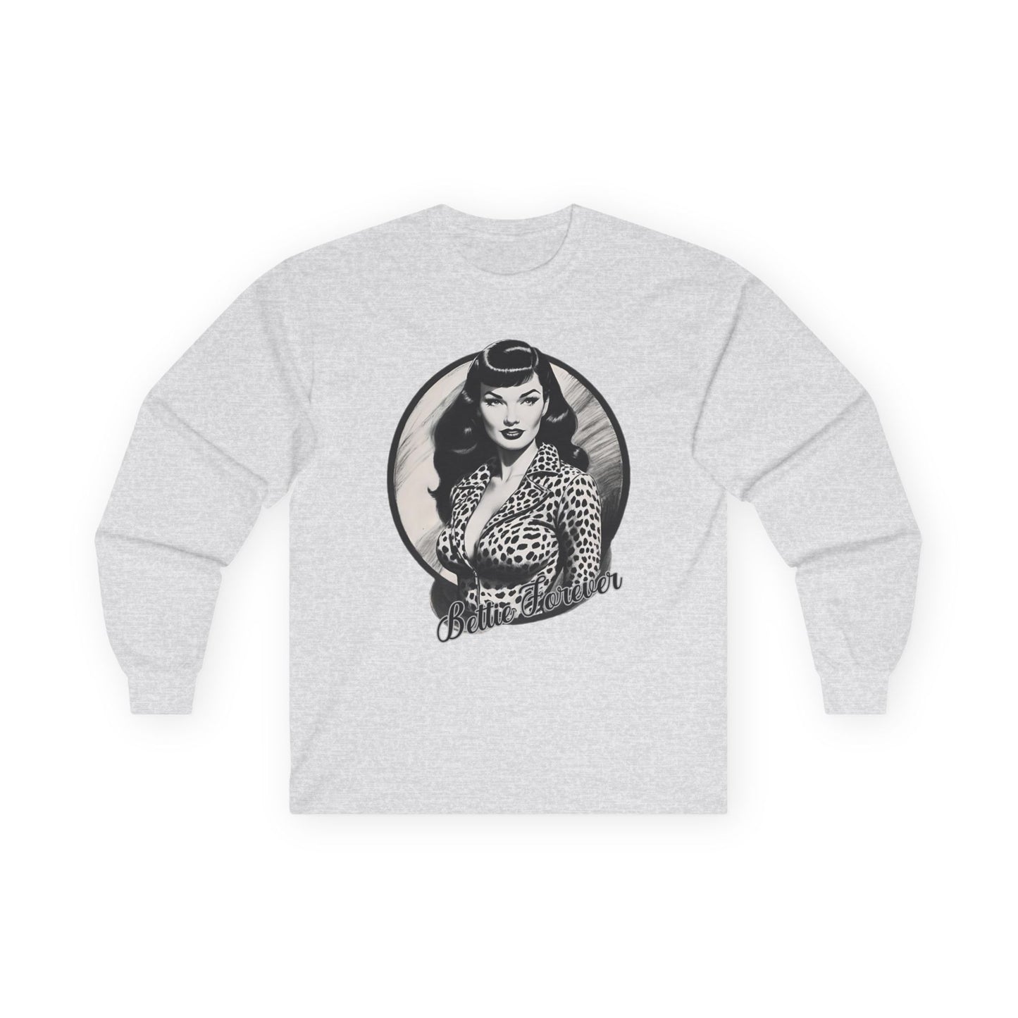Bettie Forever Unisex Ultra Cotton Long Sleeve Tee Ash