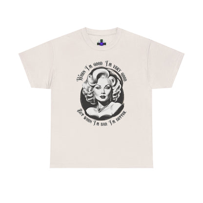 Mae West Heavy Cotton Graphic Tee Ice Grey