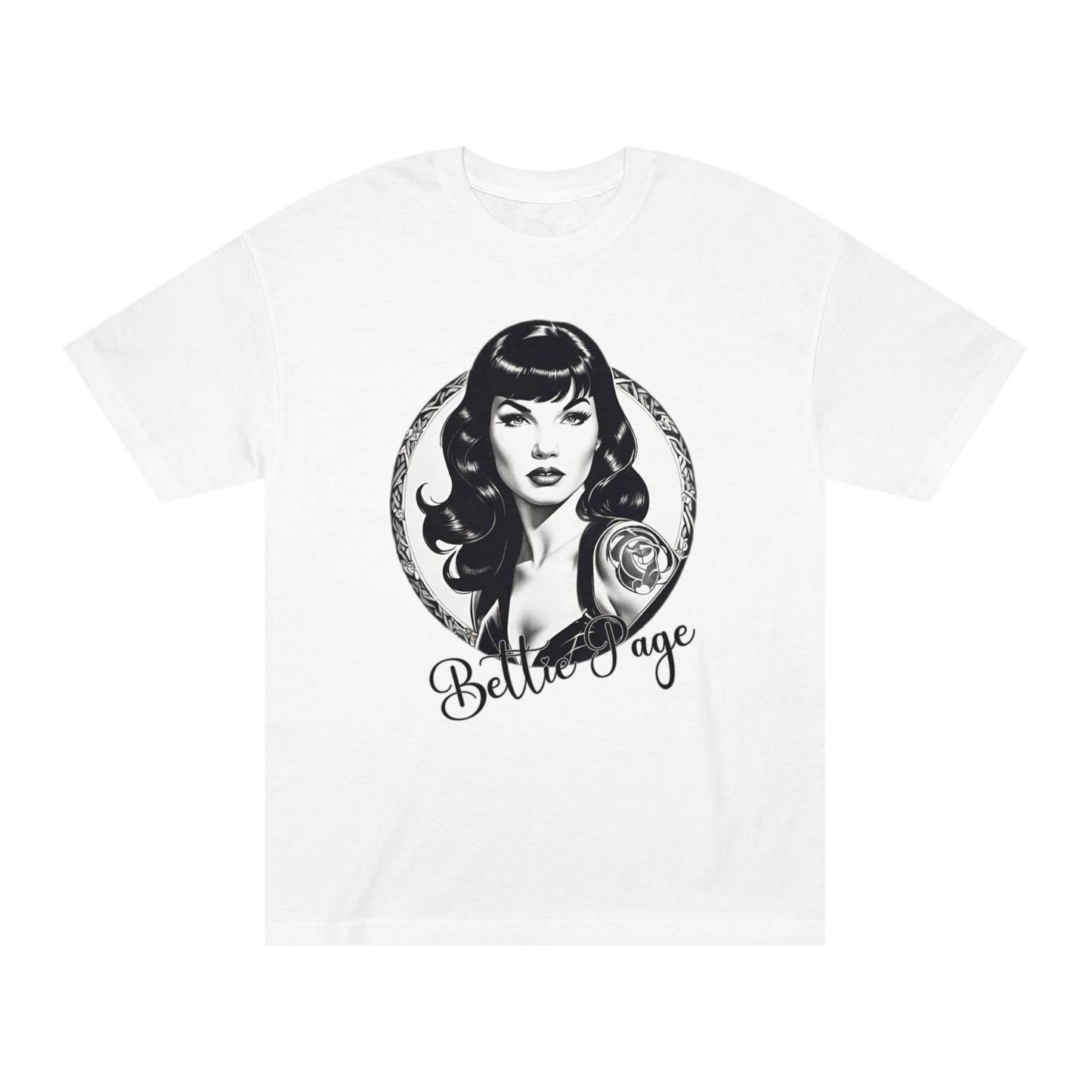 Bettie Page Tattooed Graphic Tee White