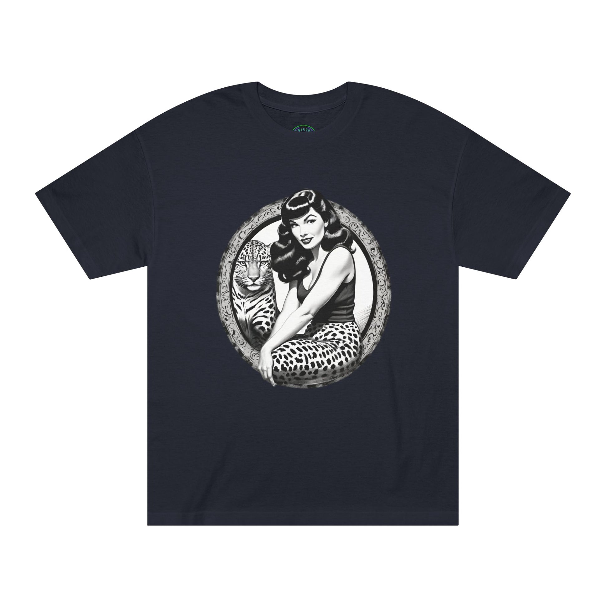 Bettie Page Cougar Graphic Tee Black