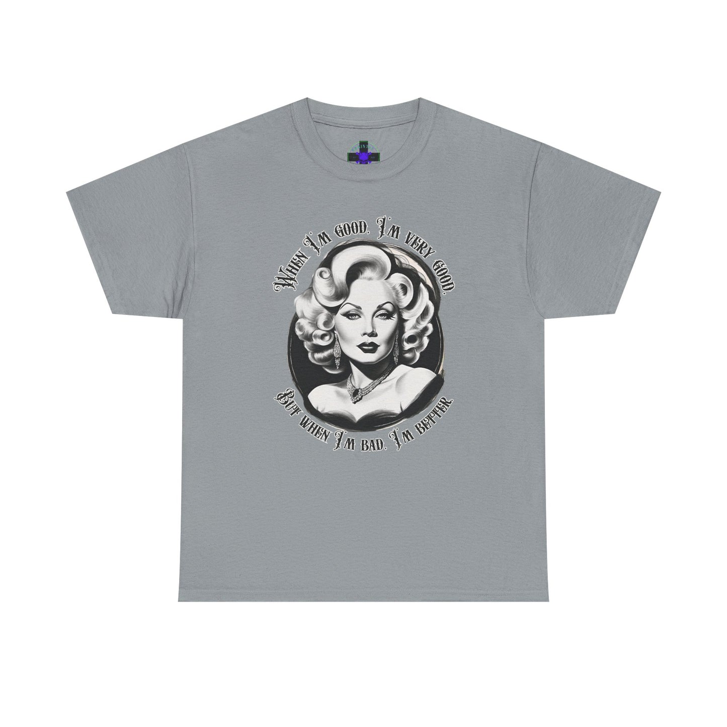 Mae West Heavy Cotton Graphic Tee Gravel