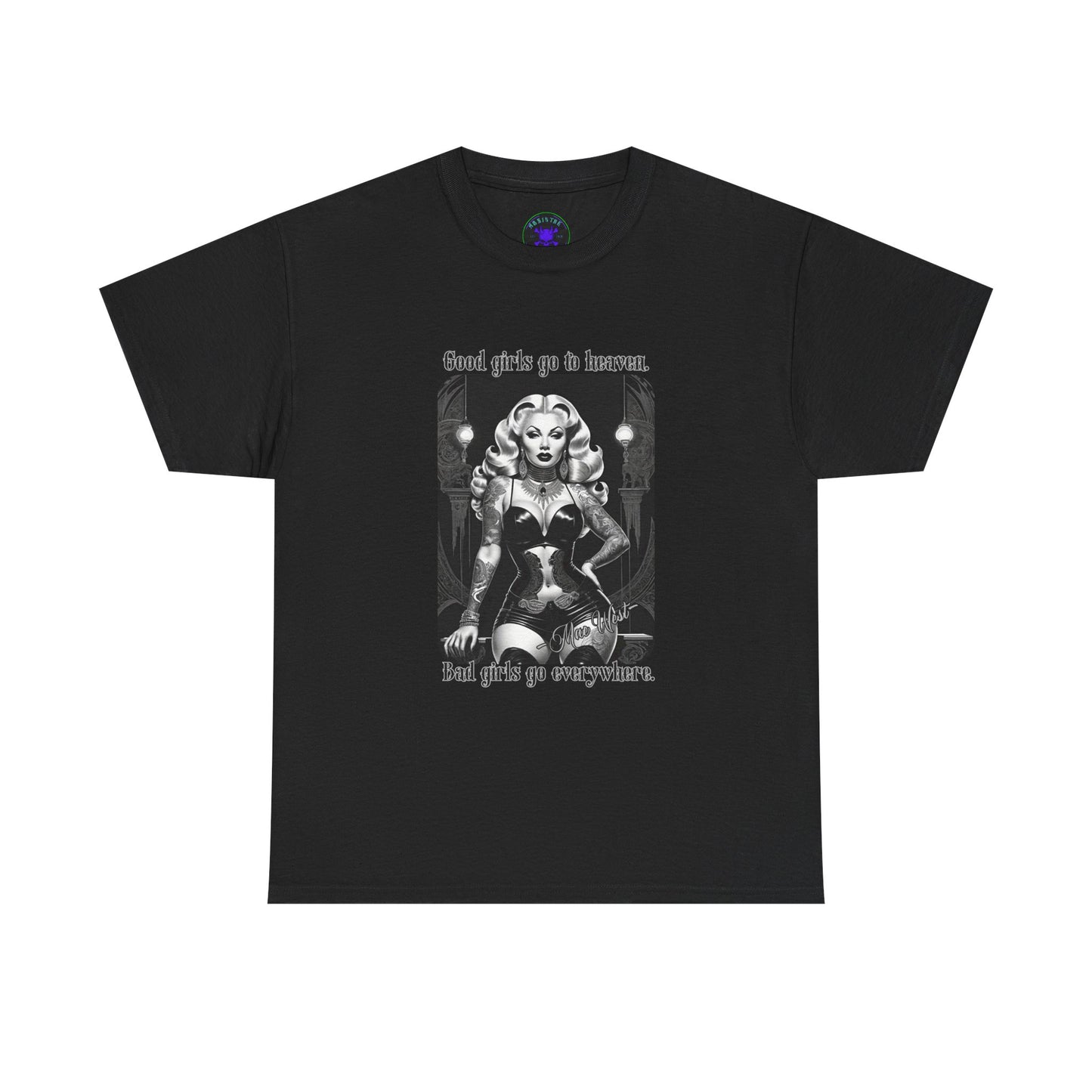Mae West Unisex Heavy Cotton Tee Black