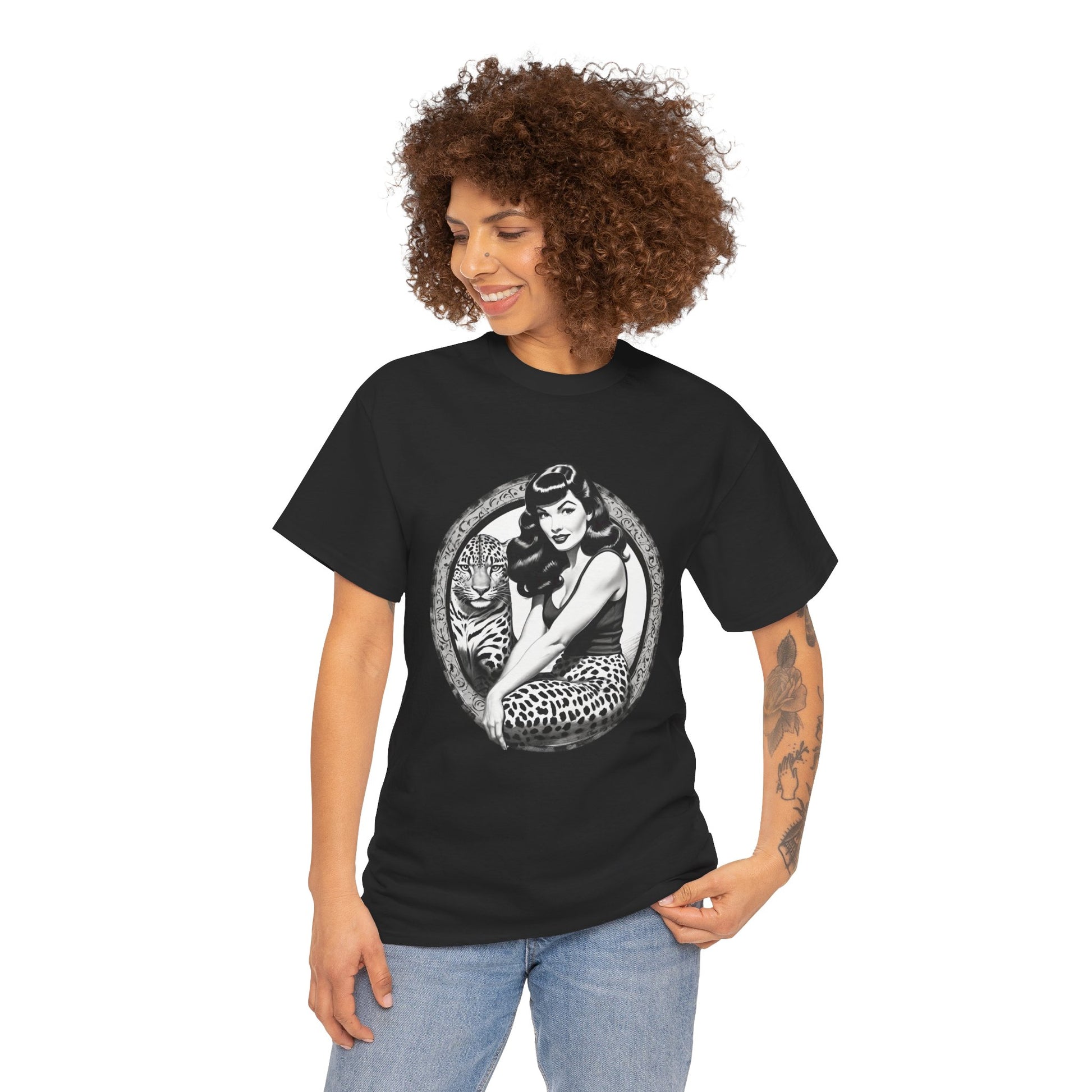 Bettie Page Cougar Heavy Cotton Graphic Tee