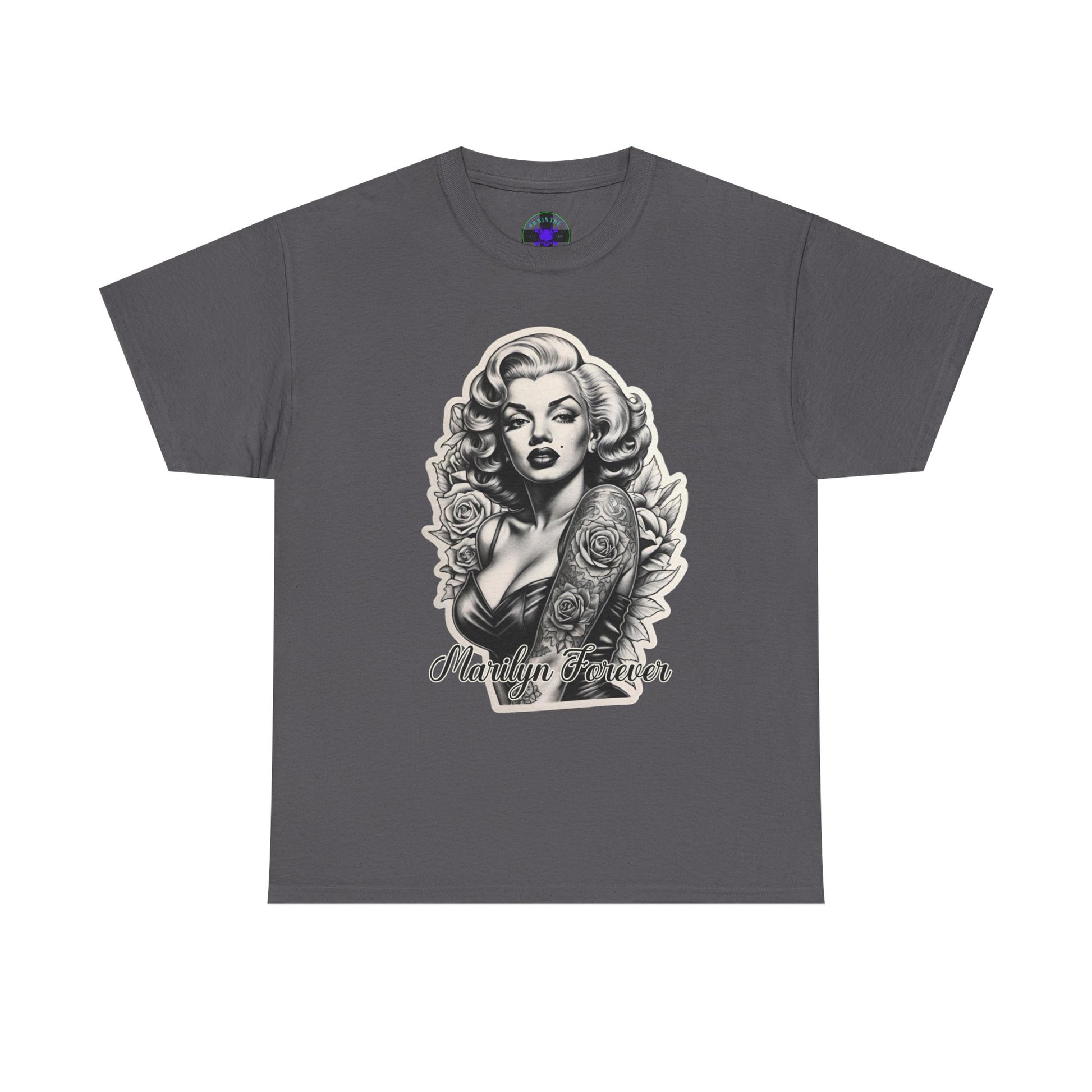 Marilyn Forever Heavy Cotton Unisex Tee Charcoal
