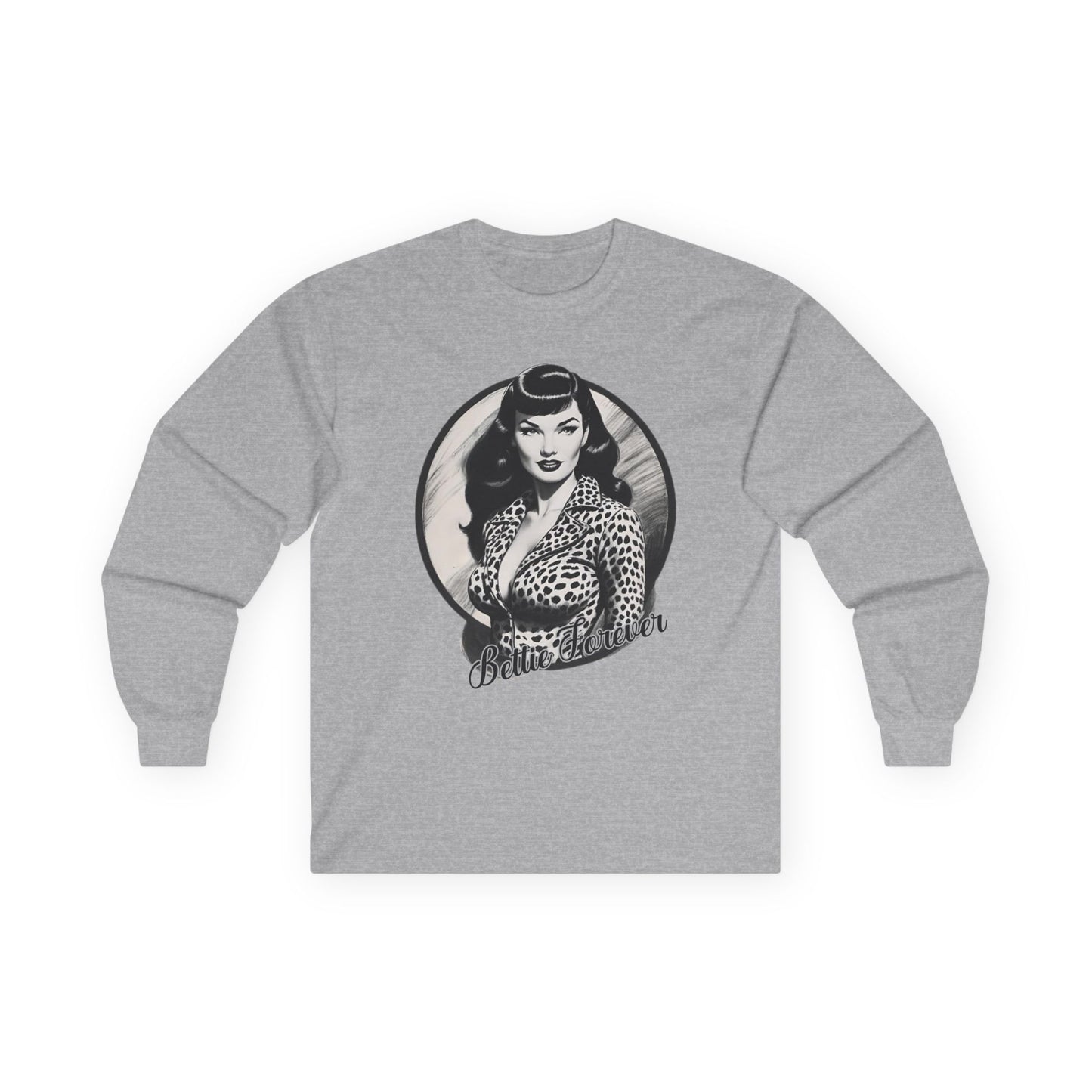 Bettie Forever Unisex Ultra Cotton Long Sleeve Tee Sport Grey