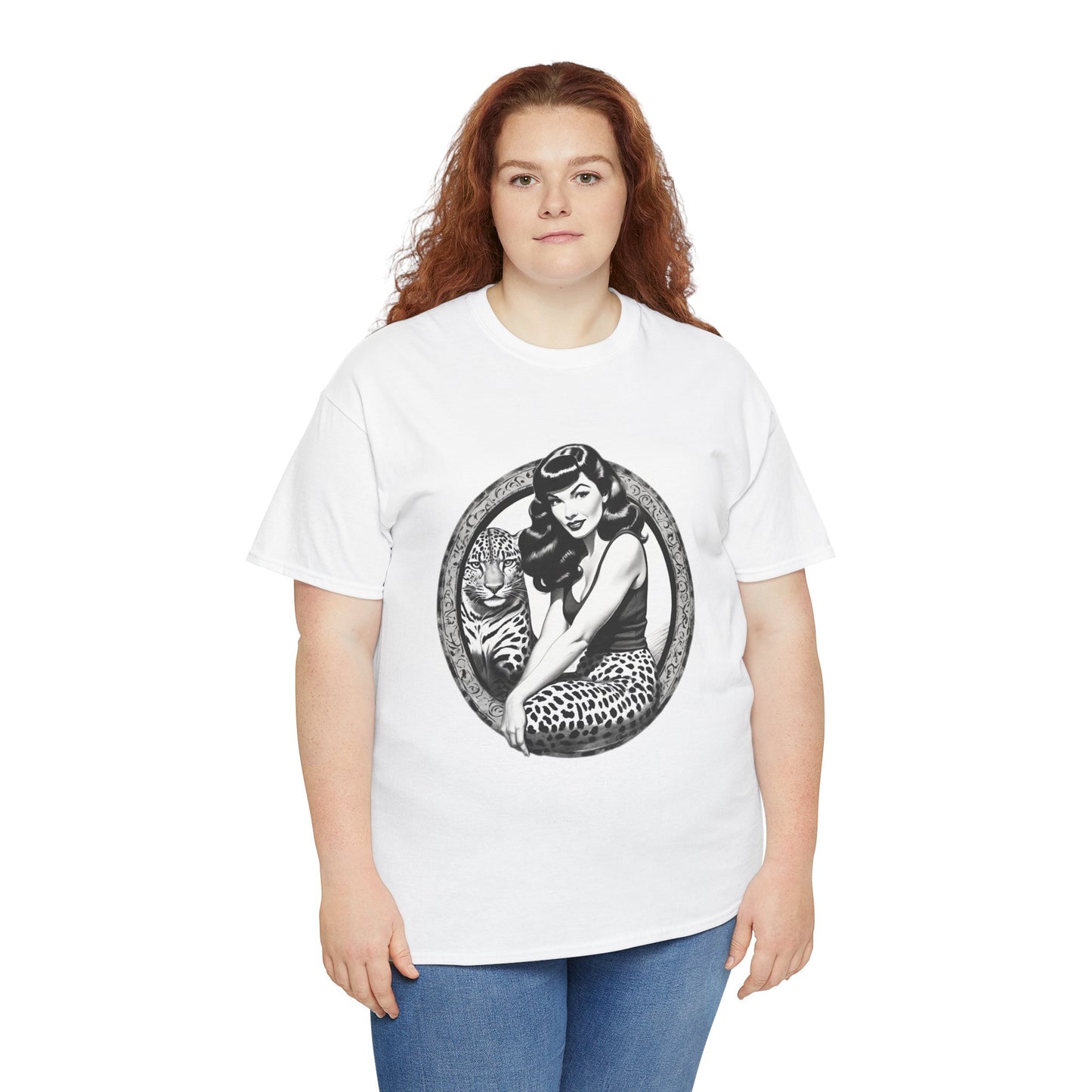 Bettie Page Cougar Heavy Cotton Graphic Tee