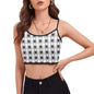 Widow Maker Spaghetti Strap Crop Top Black