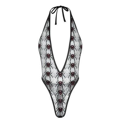 Widow Maker Deep Plunge Thong Back Sunsuit