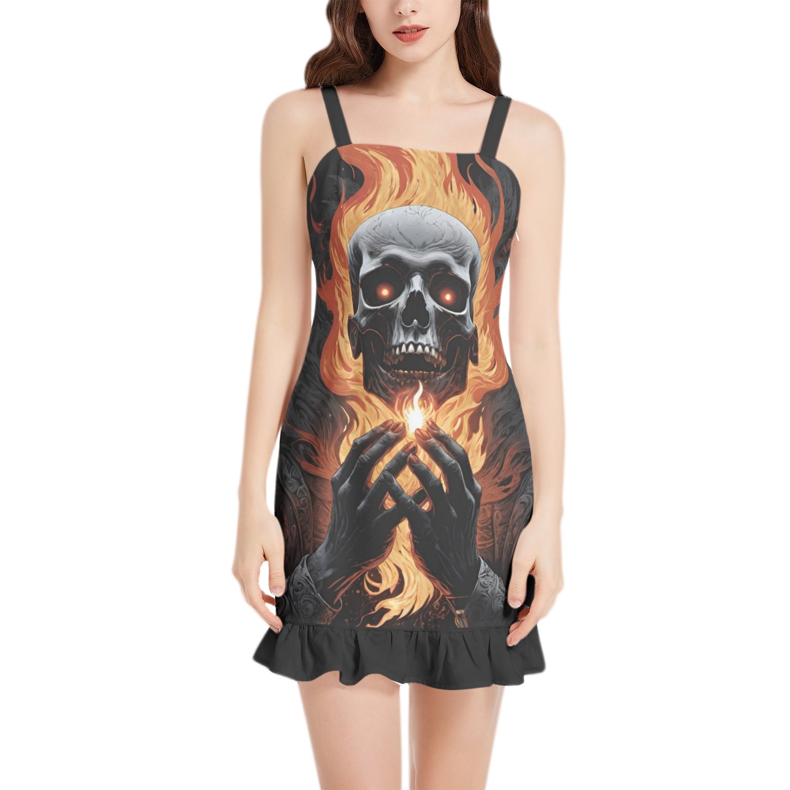 Dante's Inferno Ruffle Hem Mini Dress 3XL