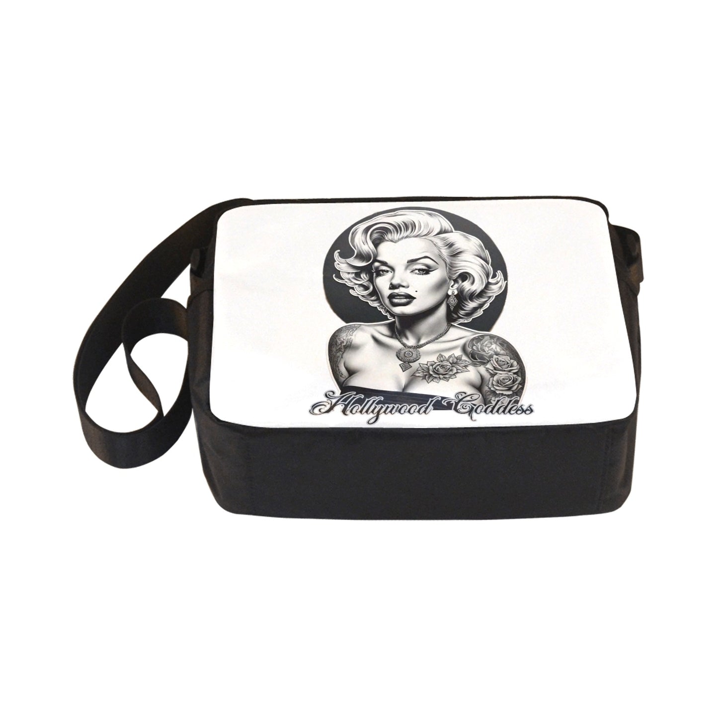 Hollywood Goddess Marilyn Monroe Cross-body Nylon Bag - Gothic