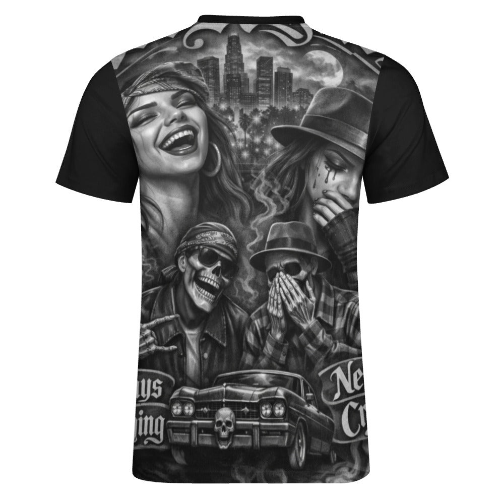 🎭 Always Laughing Never Crying Cotton T-shirt - Duality Unisex Black