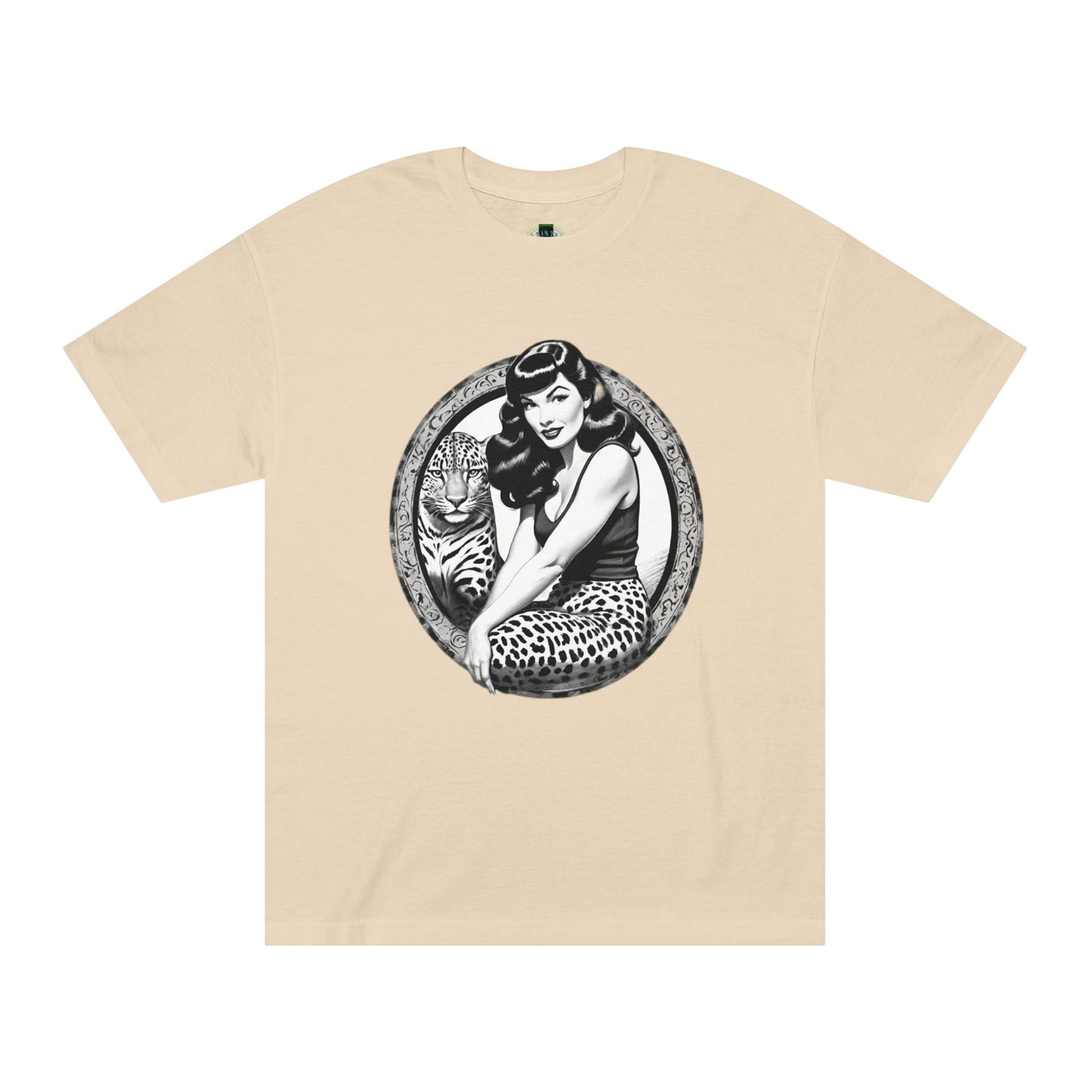 Bettie Page Cougar Graphic Tee Sand