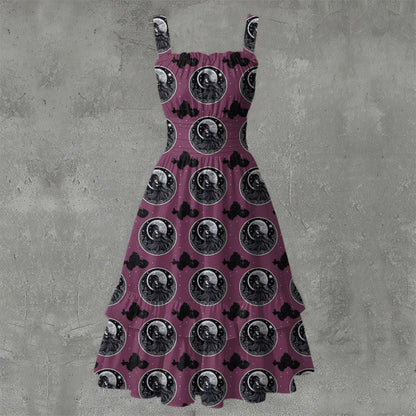 Moon Child Ruffle Hem Dress - Gothic Celestial Elegant White