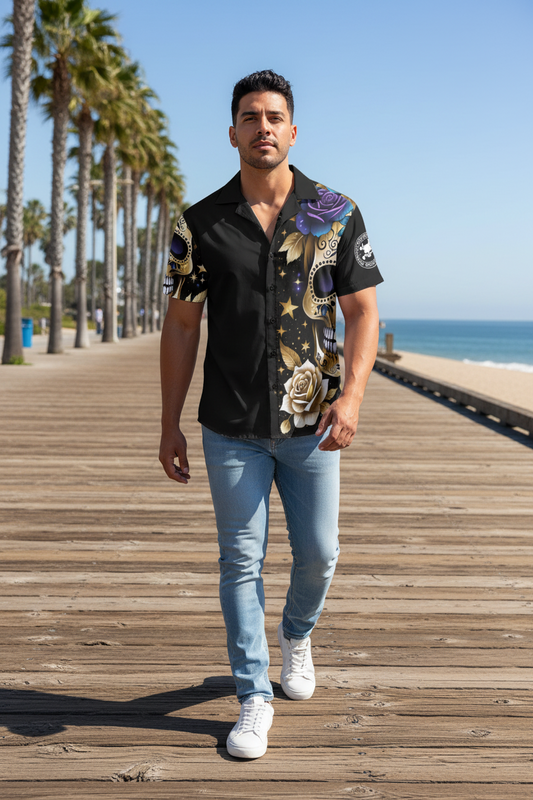 Lush Skull Garden Hawaiian Shirt - Gothic Tropical