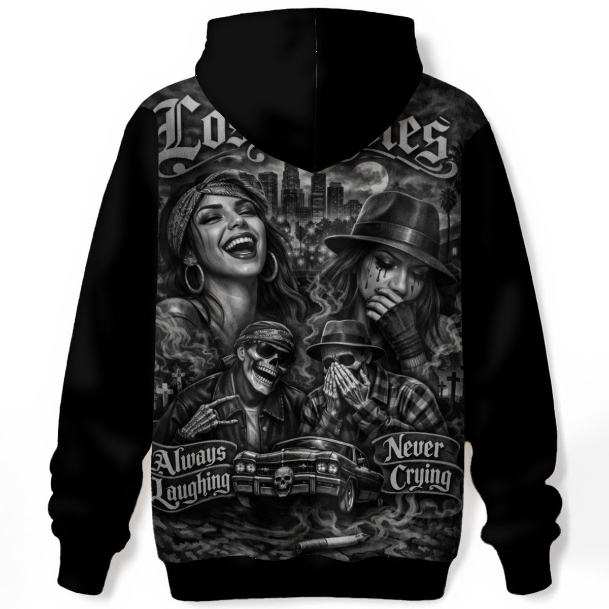 Always Laughing Never Crying - Unisex Pullover Hoodie - Cotton