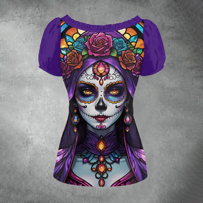 Luminous Nightfall - Puff Sleeve Shirt