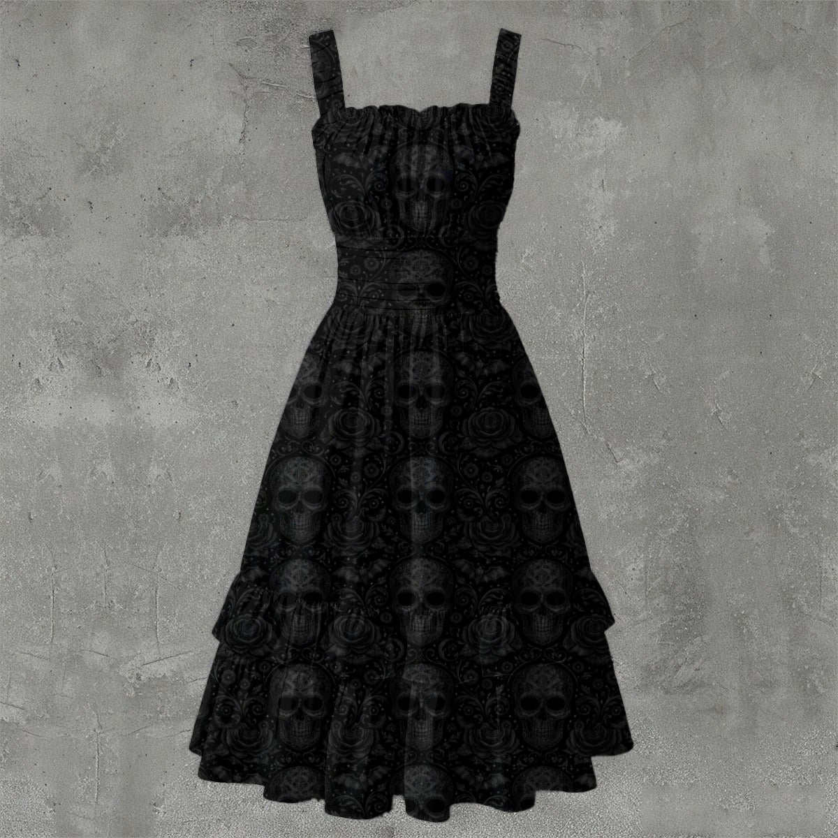 Enchanted Abyss - Ruffle Hem Dress White