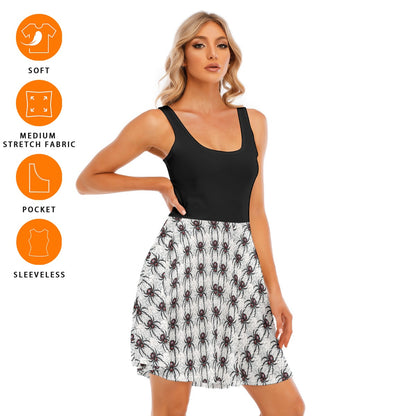 Widow Maker - All-Over Print Women's Tank Vest Dress