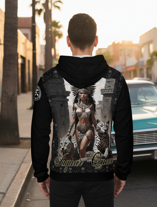 Jaguar Queen - Zip Up Hoodie With Pocket