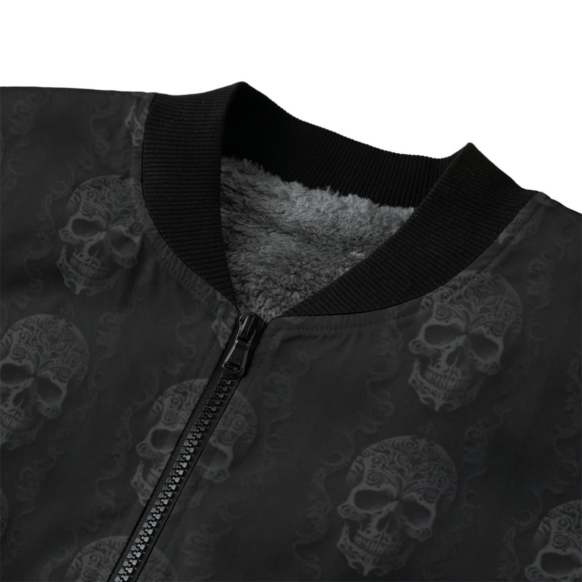 Ghostly Glamor All-Over Print Fleece Bomber Jacket