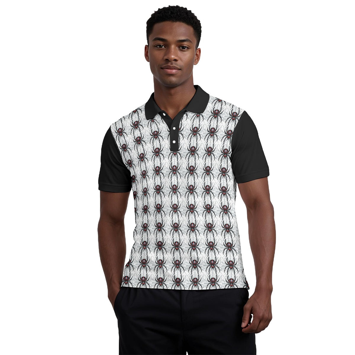 Widow Maker - All-Over Print Men's Polo Collar Jersey