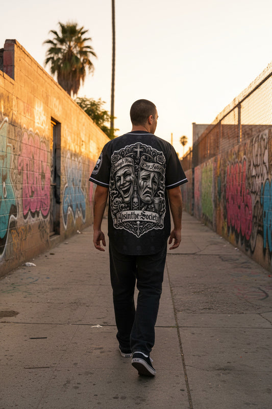 Laugh Now Cry Later- Absinthe Society Baseball Jersey