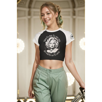 Good Girls Go to Heaven Cropped T-shirt - Mae West White