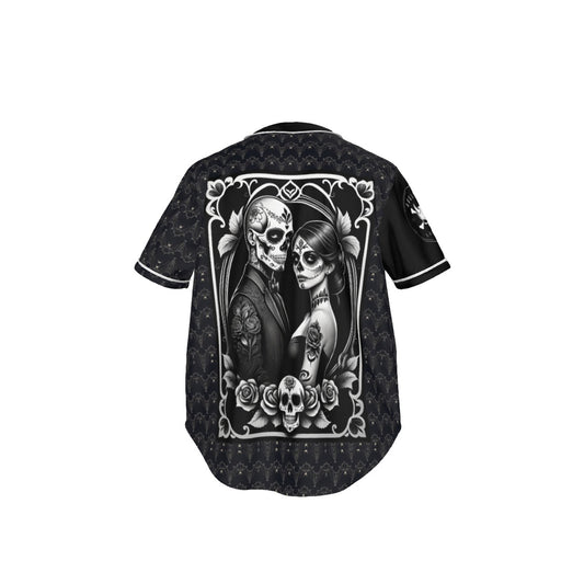 Ghostly Glamor All-Over Print Short Sleeve Baseball Jersey