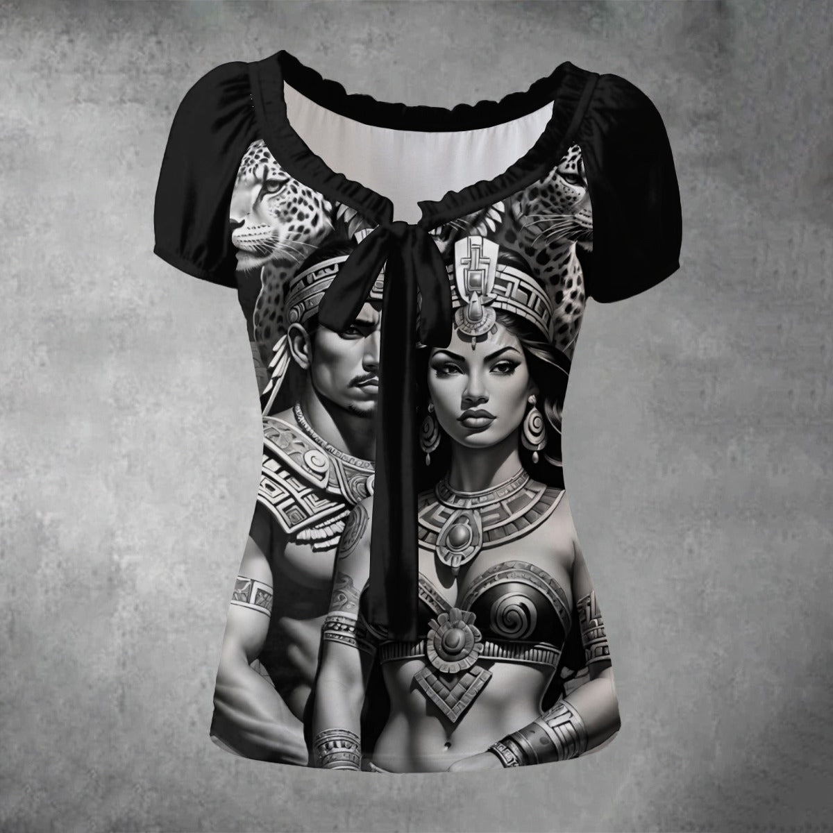 Obsidian Reign - Mexico Pride - Puff Sleeve Shirt White