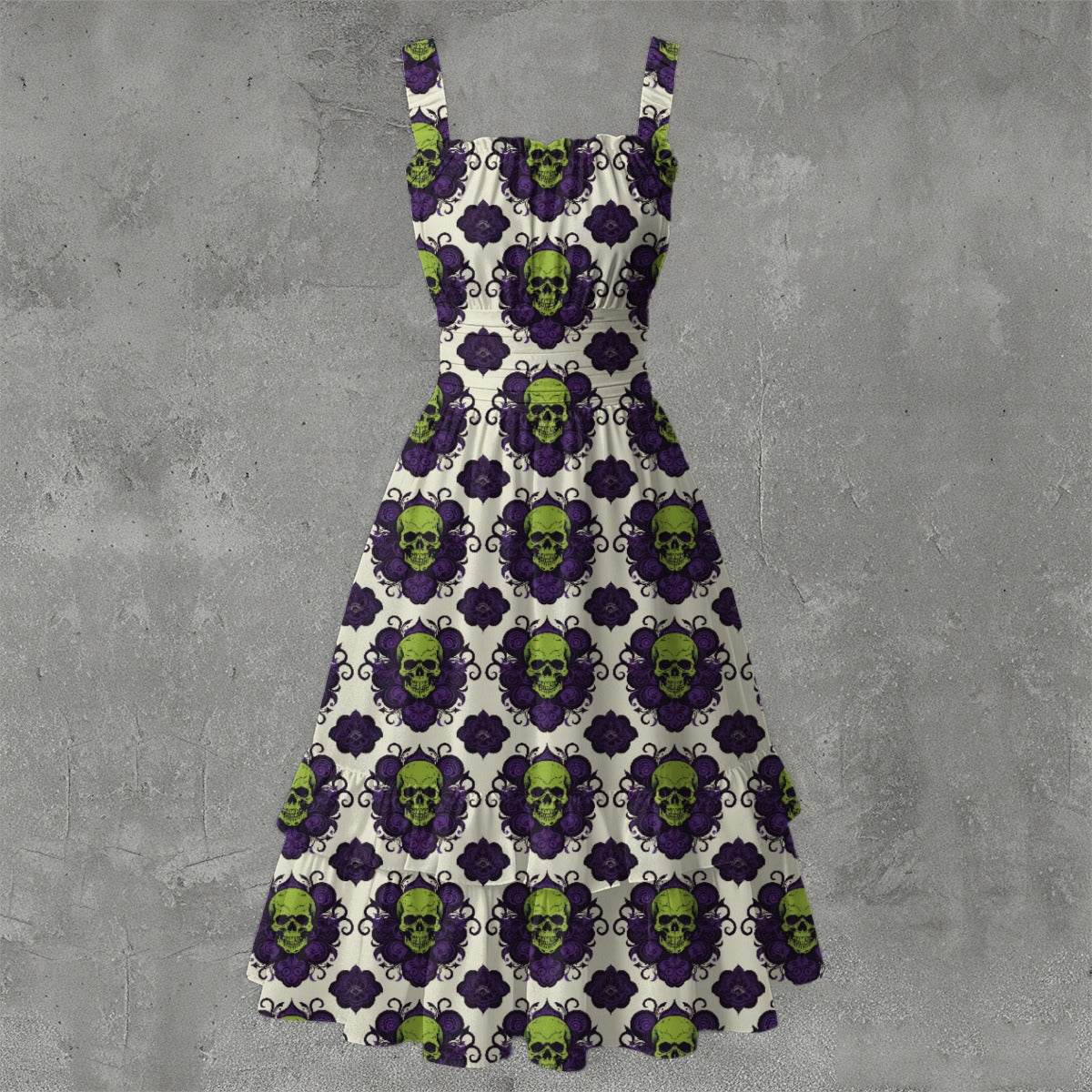 Absinthe Haze - Ruffle Hem Dress White