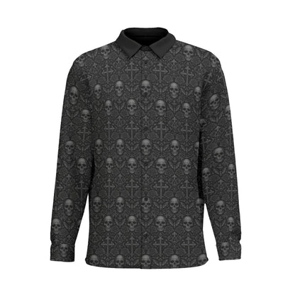 Ethereal Noir-Long Sleeve Shirt With Pocket