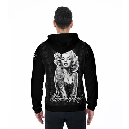 Eternal Angel All-Over Print Zip Up Hoodie