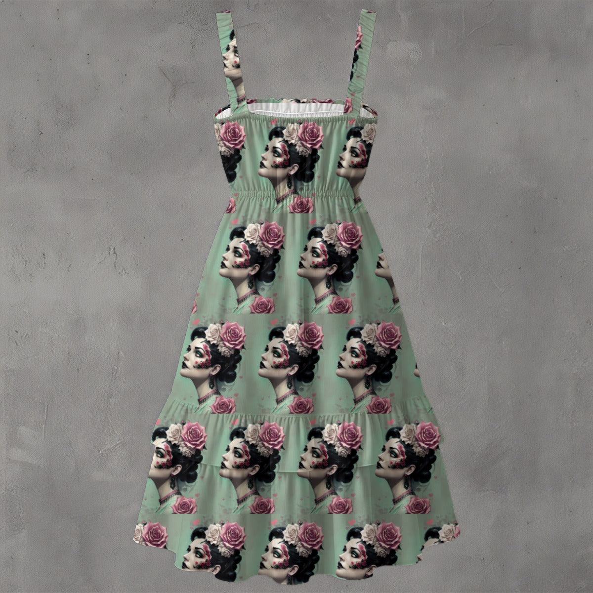 Gothique Ruffle Hem Dress - Dark Elegant French Gothic