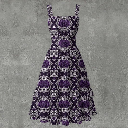 Victorian Elegance Ruffle Hem Dress - Gothic Romantic Vintage White