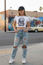Hollywood Goddess - Cropped T-shirt White