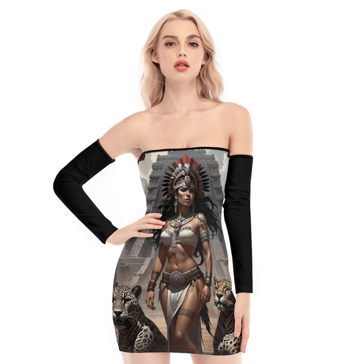 Jaguar Queen Dress White