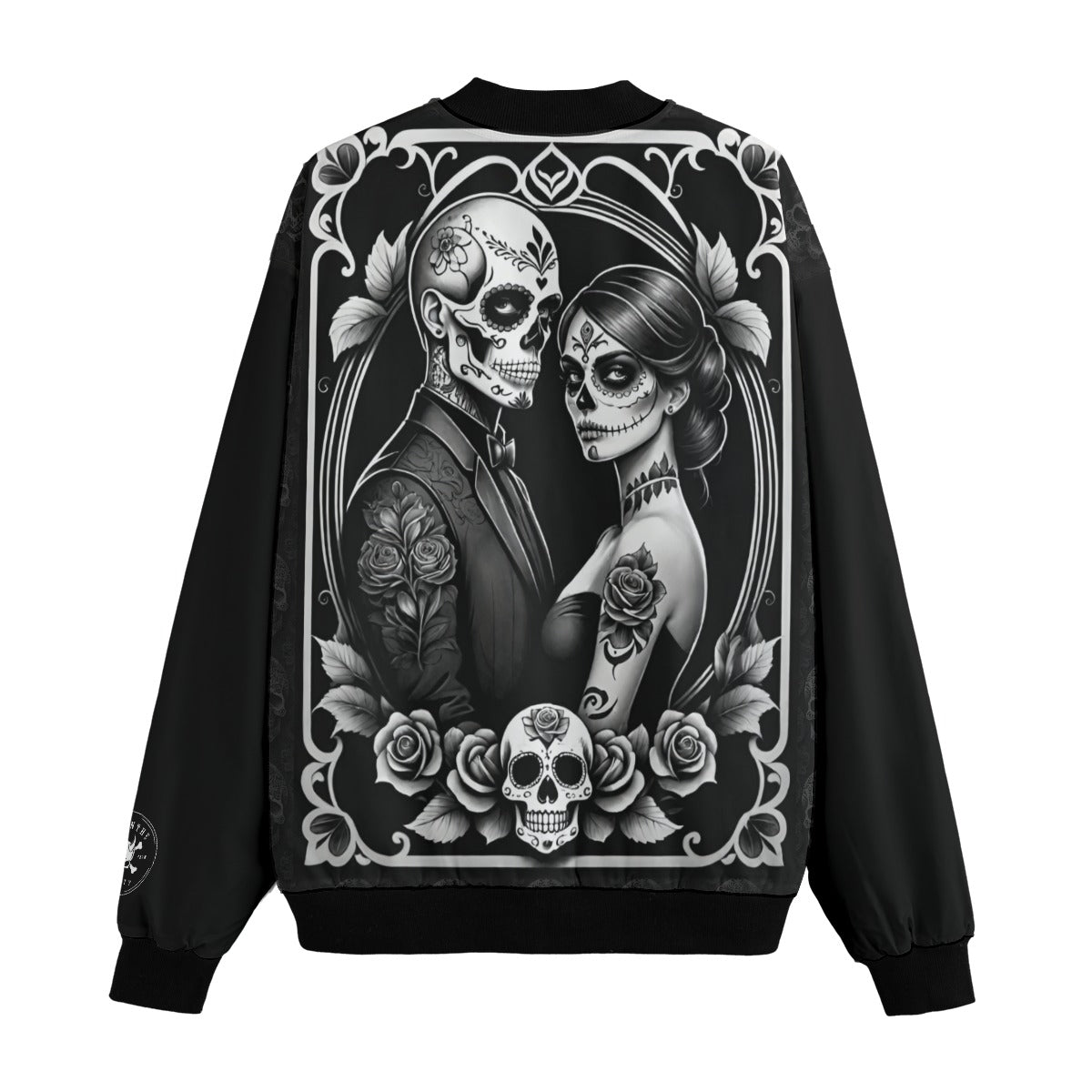 Ghostly Glamor All-Over Print Fleece Bomber Jacket