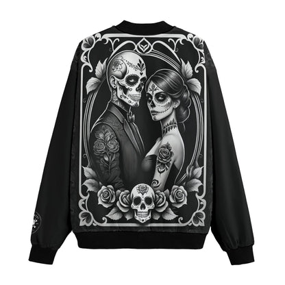 Ghostly Glamor All-Over Print Fleece Bomber Jacket