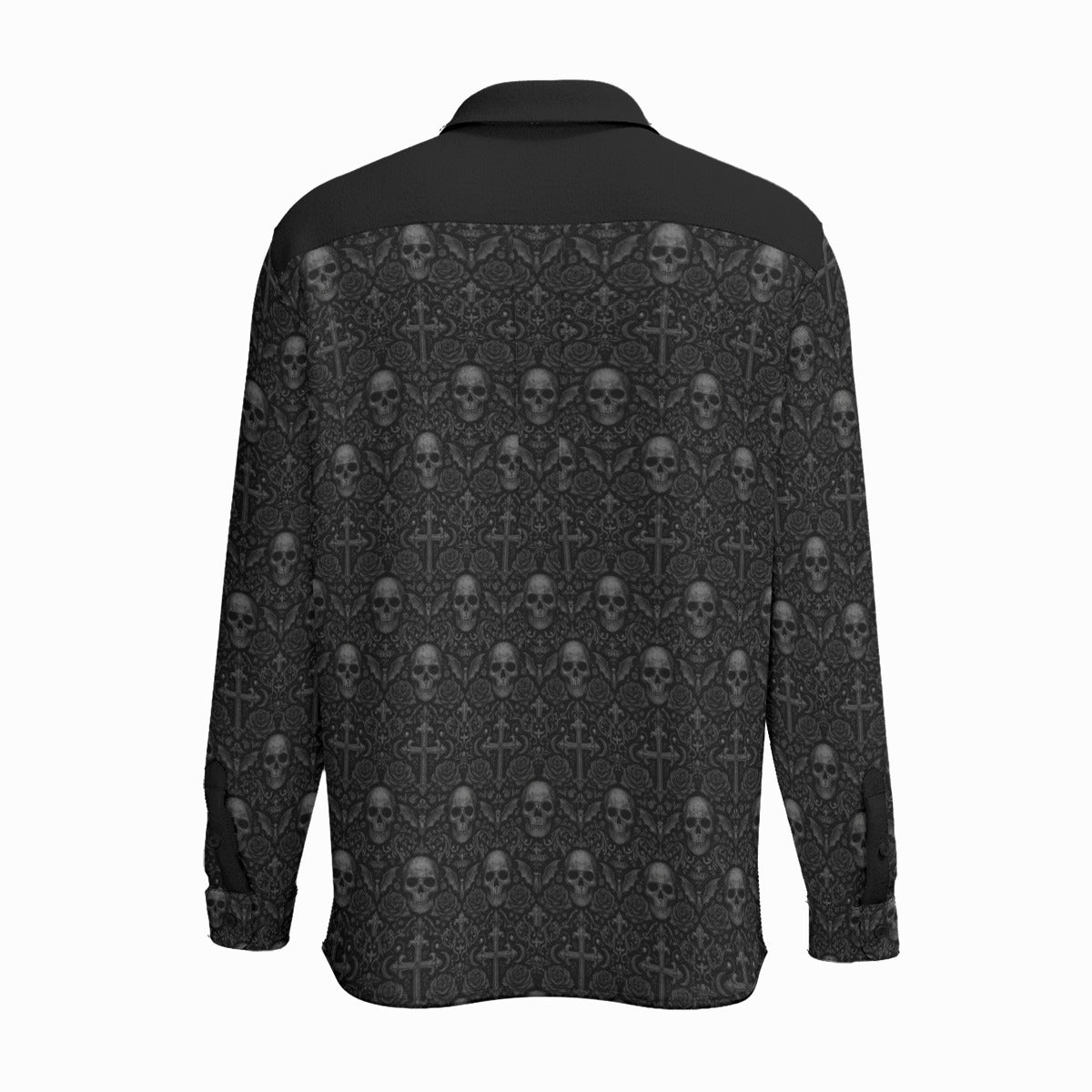 Ethereal Noir-Long Sleeve Shirt With Pocket