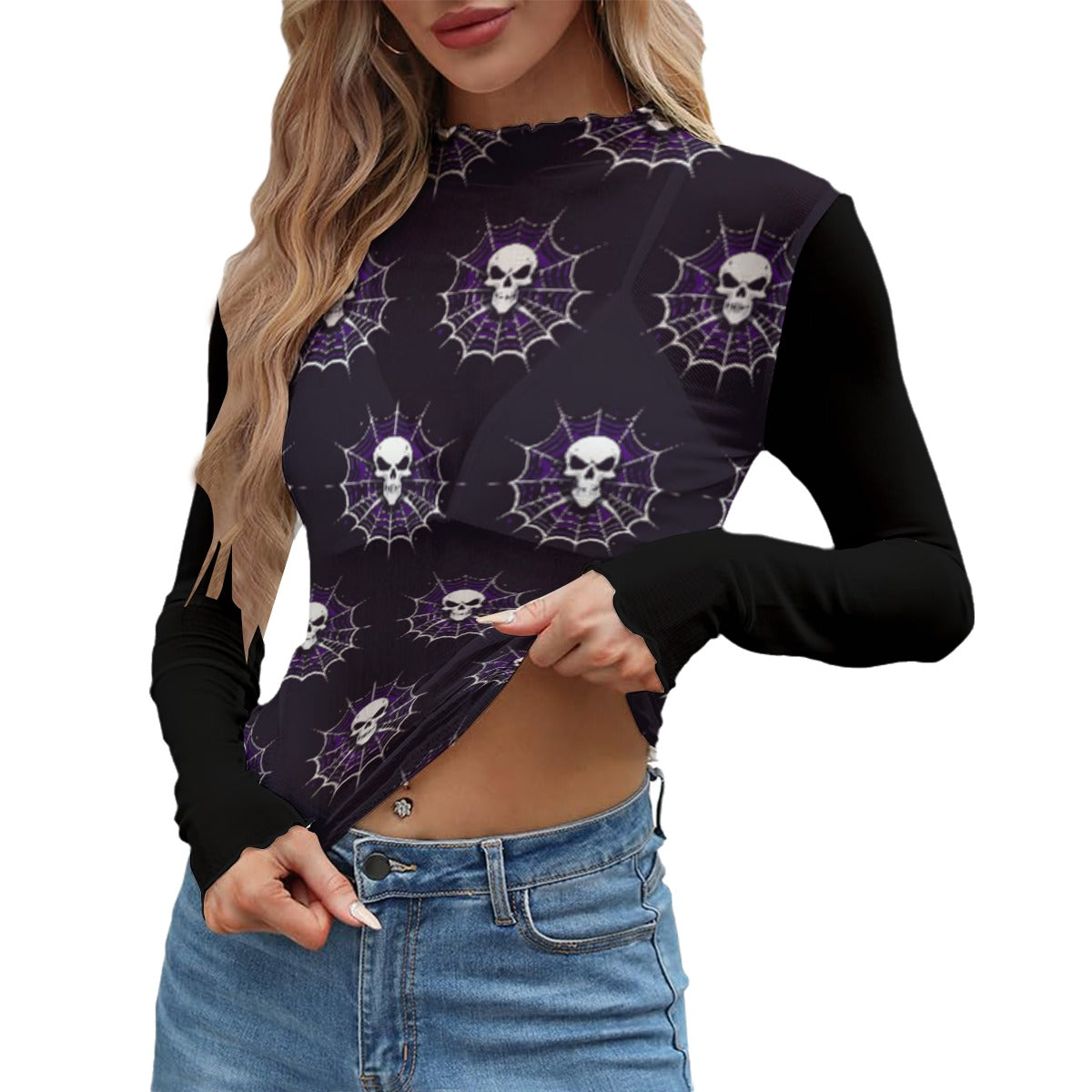 Deceiving Web All-Over Print Mesh T-shirt White