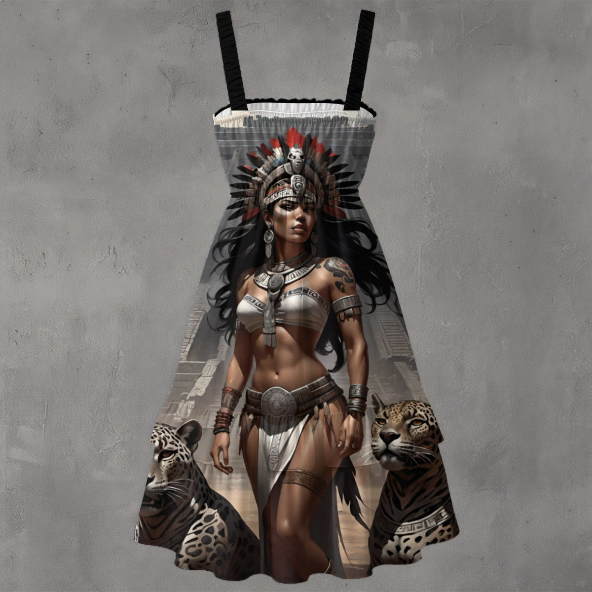 Jaguar Queen - Ruffle Hem Dress