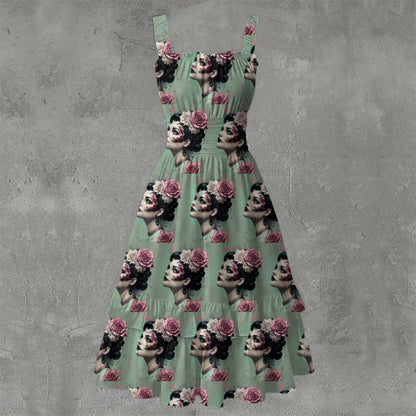 Gothique Ruffle Hem Dress - Dark Elegant French Gothic White