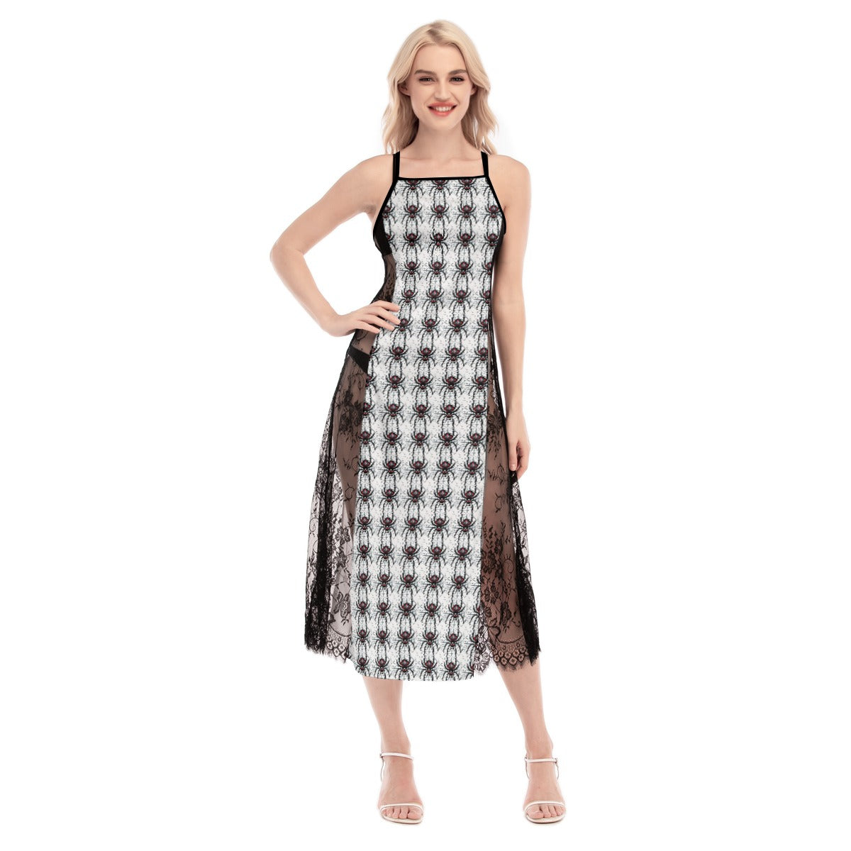 Widow Maker Lace Side Nightgown White