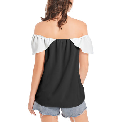 L.A. Goddess- White Sleeve Women's Off The Shoulder Top